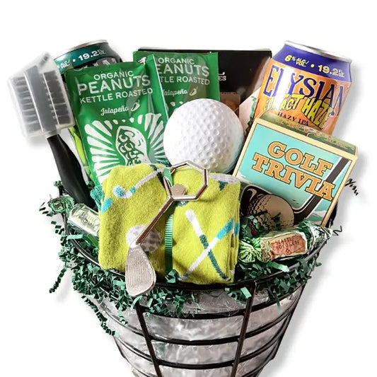 Fore! Golfers Beer Basket Apple Blossom Gift Baskets