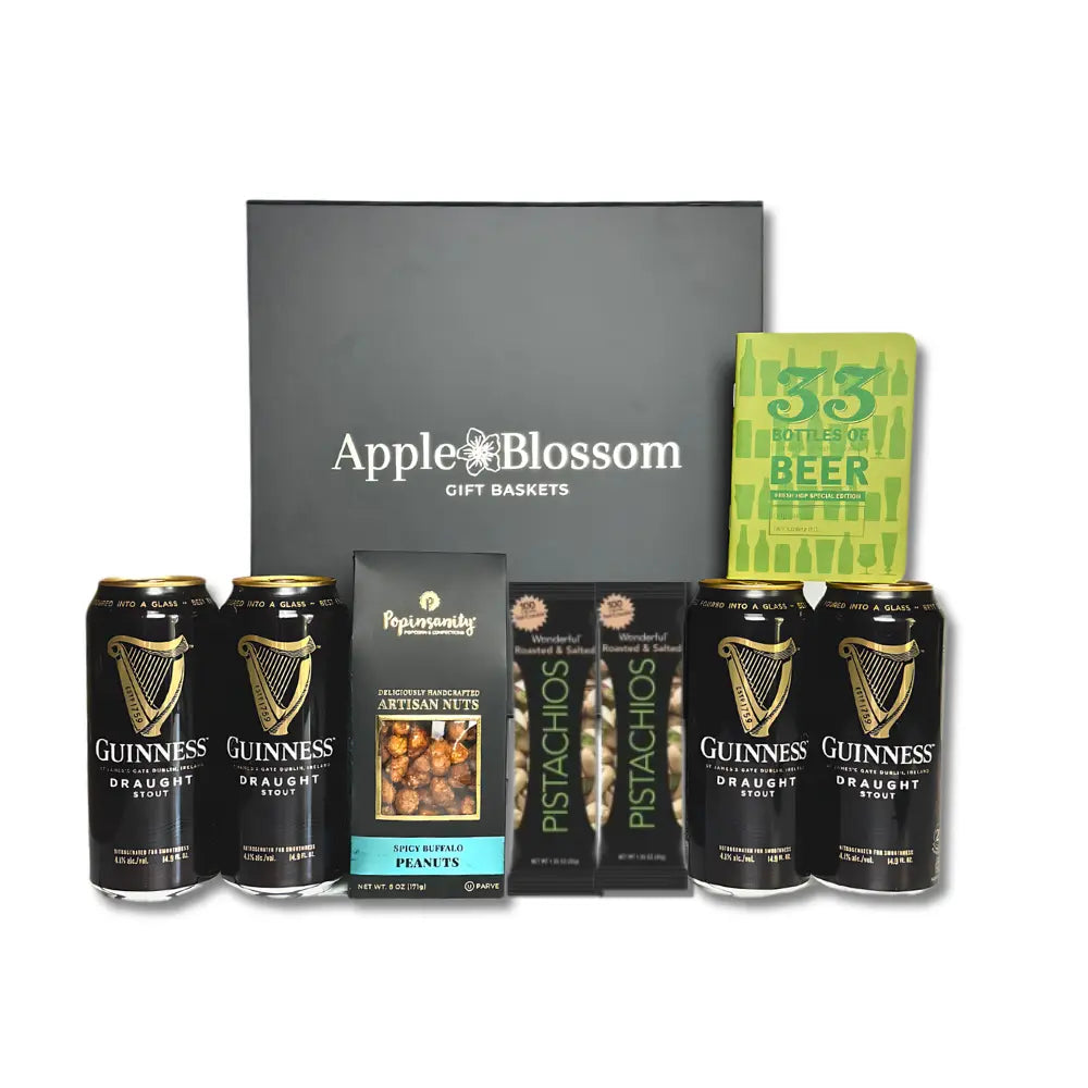 Guinness and Snacks Apple Blossom Gift Baskets